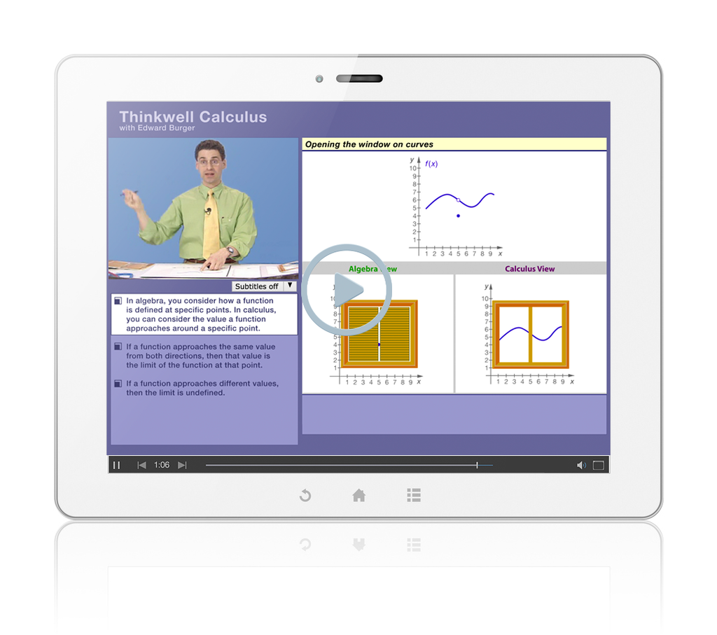 Sample of Thinkwell's AP Calculus AB videos