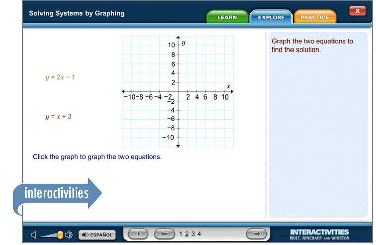 Sample of Thinkwell's Algebra 1 Math book