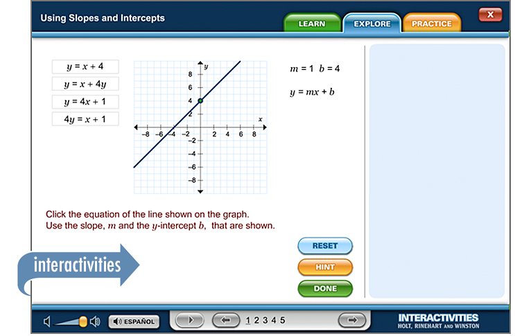 Sample of Thinkwell's Grade 8 Math book