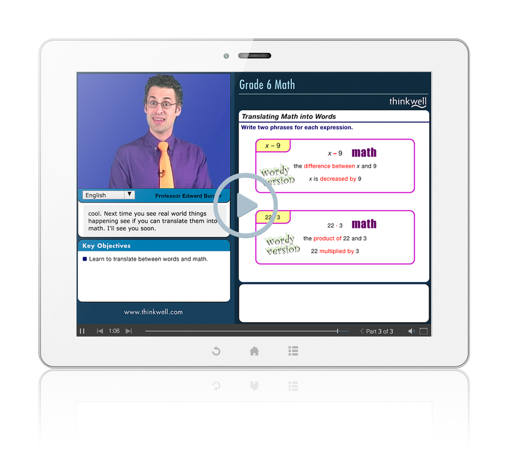 Thinkwell's 6th Grade Math with Professor Edward Burger